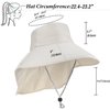 Women Summer Wide-Brim Neck-Flap Sun-Hat, UV-Protection Adjustable Gardening Hat Packable Safari Travel Hiking-Hat（M-L） Beige