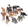 BRETOYIN Mini Prehistoric Mammals Animals Toys Set 12PCS Animal Figures Wildlife Figurines Woolly Mammoth Saber-Toothed Tiger Model Dire Wolf Figure Kids Birthday Gift