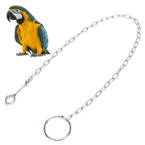 TOPINCN Bird Foot Chain Flying Stainless Steel Training Rope Outdoor Parrot Ankle Foot Ring Accessories Bird Harness Leash Prevent Escaping
