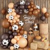 128 Pcs Cow Print Balloon Arch Kit, Brown Nude Tan Apricot Cow Balloon Arch Garland Kit Different Sizes, Latex Balloons Garland Kit for Farm Party Cowboy Party Dcorations Baby Shower Birthday Party