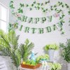 SUNBEAUTY Spring Happy Birthday Banner Green Spring Butterfly Flowers Banner Summer Spring Butterfly Birthday Party Decorations | Pre-Strung