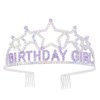 xo, Fetti Birthday Girl Purple Star Tiara Party Decorations - Iridescent Rhinestone Metal | Birthday Party Supplies, Bday Girl Decor, HBD Cute Accessory, 21st, Sweet 16, 30, Princess Party Crown