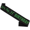 It’s My 21st Birthday Sash,21st Birthday Sash,Glitter Letter 21st Birthday Sash for Girls,Happy 21st Birthday Party Decorations,Black and Green