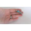 Generic Turquoise blue stone metal native alligator hair clip for thin fine hair