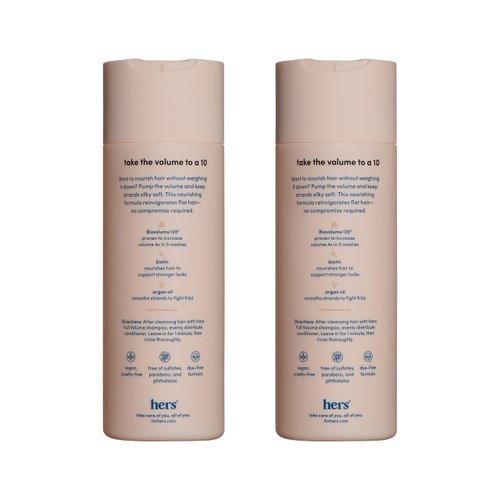 Hers Full Volume Conditioner 2 Pack - Volumizing Conditioner for Women - Citrus Spice - Women's Natural Conditioner - Moisturizes, Adds Shine & Bounce - 2 x 6.4 fl oz Bottles