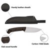 BPS Knives Savage Bushcraft Knife Full Tang Camping Knife with Leather Sheath Carbon Steel Knife, Outdoor Fixed Blade Knife, Bush Survival Knives Gift for Men, Camp Gear
