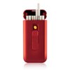 Cigarette Case with Lighter Cigarettes Box Portable 20pcs 100s Slim Cigarettes USB Lighters 2 in 1 Rechargeable Flameless Windproof Electric Lighter (Red)