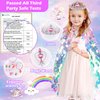 OHARLOBE Toddler Toys for Ages 3-8, 8 Pcs Rainbow Princess Dress Up Clothes for Girls 4-6, Princess Cape Set Kids Toys, Princess Girls Toys for Easter Halloween Birthday Christmas Gifts Party Favors
