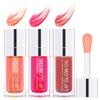Hydrating Lip Glow Oil Long Lasting Plumping Lip Gloss Transparent Toot Lip Balm Moisturizing Lip Oil Repairing Lip Lines and Prevents Dry Cracked for Lip Care and Dry Lips 3PCS