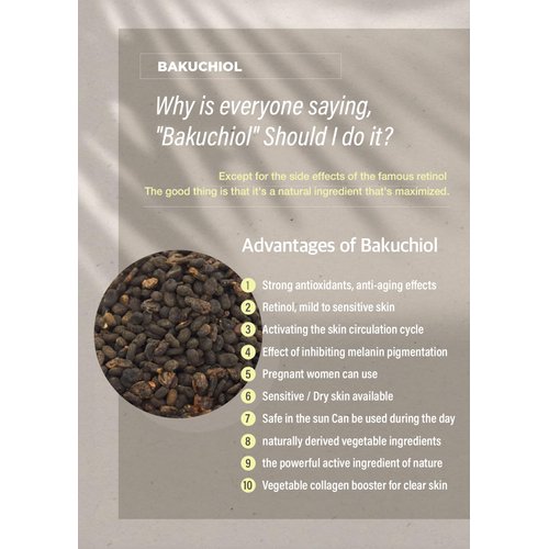 [FINDIVE OFFICIAL] Bakuchiol Ampoule Cream, 1% Bakuchiol, Plan-Based Retinal Alternative, 1% Liftderm, Triple Collagen, Amino Acid, Bisabolol, Bakuchiol Cream, Anti Wrinkle Cream, 1.01fl.oz