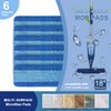 6 Pack Microfiber Mop Pads for Bona Microfiber Cleaning Pad Compatible with Bona Mop for Hardwood Floor 18 Inch