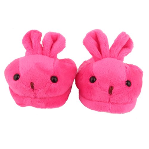AugFrog 1 Pair Doll Shoes Suitable for 18 Inch Dolls, Cute Fashion Doll Accessories, Doll Slippers with Cartoon Animal Appearance Design, Birthday Gift Holiday Gift for Children - Rose Rabbit