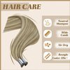 [For School] YoungSee I Tip Hair Extensions Brown Highlight Itips Hair Extensions Human Hair Light Brown and Blonde Itip Extensions 18 Inch Invisible I Tip Human Hair Extensions Silky Straight 60s/50g