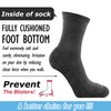 Busy Socks Non-Binding Top Socks Crew, Women's Physicians Approved Circulatory Healthy Therapeutic Diabetic Socks Dark Gray 4 Pack Medium