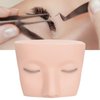 Lash Mannequin Head, 3 Layer Lashes Eyelash Mannequin Head for Make Up Eye Lashes Eyelash Extensions, Soft Touch Makeup Practice Face (White Skin)
