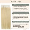 Hair Extensions Tape 50g 20pcs 16 Inch Bleach Blonde Soft Tape in Human Hair Extensions Real Human Hair Remy Hair Extensions Silky Straight Human Hair Extensions Invisible Tape Natural Hair