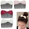 Bow Hair Comb Clips 4 Pcs French Bow Hair Side Combs for Women Fine Thin Hair Bow Comb Hair Accessories for Women Girls Bowknot Hairpins Hair Bows Clip Pins Hair Bow Clips