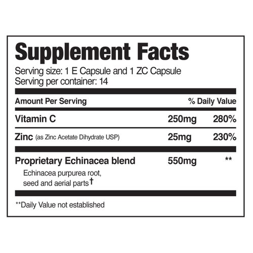 EZC Pak Immune Support Supplement, Vitamin Immune Support Zinc Vitamin C Echinacea, Vitamins for Immune System Support, Immune Boosters for Adults - Immune Support Vitamins - (Pack of 6)