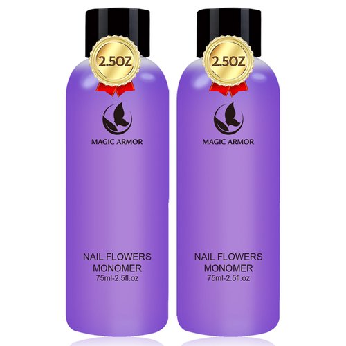 MAGIC ARMOR Acrylic Liquid Monomer - 150ml Acrylic For Professional Liquid Monomer Liquid Monomer Nail System Kit For Acrylic Nails Extension Quick Dry Time (150ml)