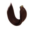 Tape in Hair Extensions Human Hair Dark Brown Extensions Seamless Skin Weft Tape in Hair Straight Remy Hair Extensions Tape in 20 PCS Invisible Adhesive 40G Real Hair Extensions 18 Inch for Women
