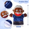 1 Pcs Family Hand Puppets 12 Inch Grandparents Mom Dad Brother Sister Plush Hand Puppet Toys Role-Play Toy Puppets for Kids Storytelling Imaginative Pretend Play Teaching Preschool(Black Grandfather)