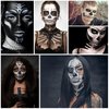 XINGXYUEL Black White Face Body Paint Professional Oily Based Body Face Paint Foundation Halloween Makeup Palette Kit for Halloween Skeleton Vampire Zombie Goth Stage SFX Special Effects Makeup