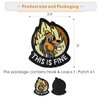 XMJY This is Fine Dog Patch, 1 Pcs Funny Meme Embroidered Patches, Tactical Military Morale Patch with Hook Fastener Backing, Cute Applique Accessories for Backpacks, Vests, Jackets, Jeans, Hats