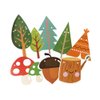Woodland Party Decorations Woodland Happy Birthday Banner with Forest Animal Bunting Garland for Kids Boys Girls Woodland Birthday Party Supplies