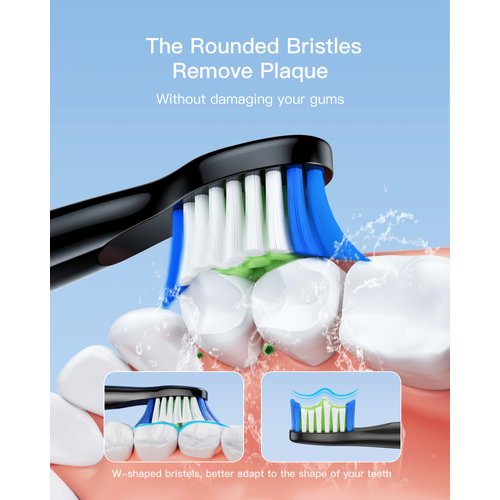 Sonic Electric Toothbrush Replacement Heads Compatible with Bitvae Daily D2 Rechargeable Toothbrush, Clean Toothbrush Heads Refills, 4 Pack