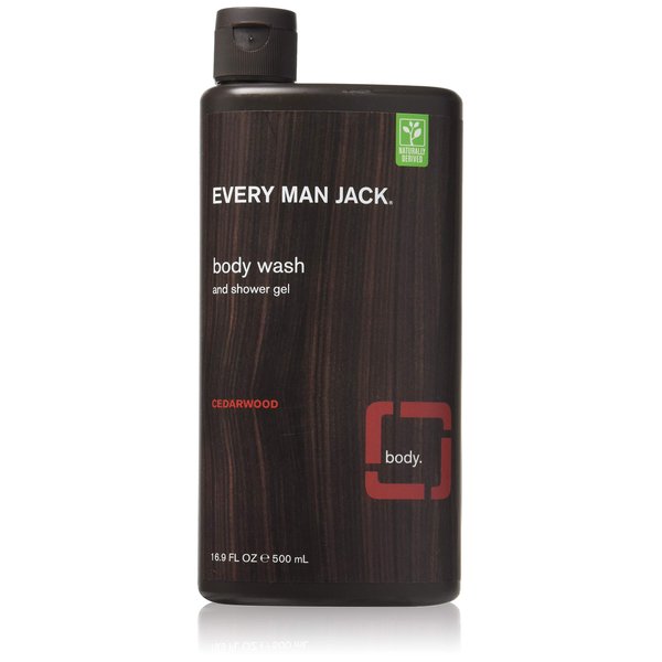 Every Man Jack Body Wash, Cedarwood, 16.9 Fl Oz, Pack of 2