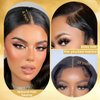TESSHAIR 13x4 Body Wave Lace Front Wigs Human Hair Pre Plucked for Black Women, 180% Density Glueless HD Transparent Lace Front Wigs Human Hair Wig with Baby Hair (24 Inch)