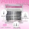 Fox Eye Lashes Fluffy Lash Clusters with Bottom Lashes C Curl False Eyelashes Left & Right Cluster Eyelash Extensions 158 PCS Individual Lashes Cat Eye Manga Lashes DIY At Home, by Anforlin