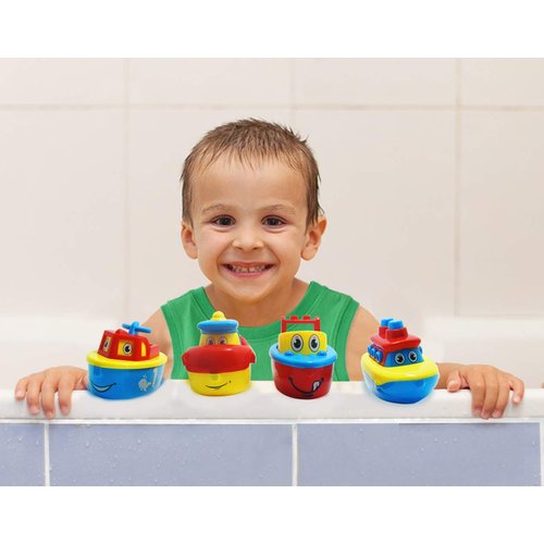 3 Bees & Me Bath Toys for Boys & Girls - Magnetic Boat Set for Toddlers & Kids - Fun Educational Bath Toy