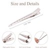 yoyokid 60PCS Hair Clips For Styling, 3.5inch Metal Duck Billed Hair Clips For Styling Sectioning, Curler Alligator Clips Hair Pins For Thick Hair Roller Salon, Silver