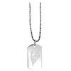 Devil Satan Satanic Face Skull Evil Logo Symbol - Military Dog Tag Luggage Tag Key Chain Metal Chain Necklace