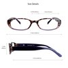 VisionGlobal 1 Pair Reading Glasses with Spring Hinge, Blue Light Blocking Glasses for Women/Men (Purple,+2.50 Magnification)