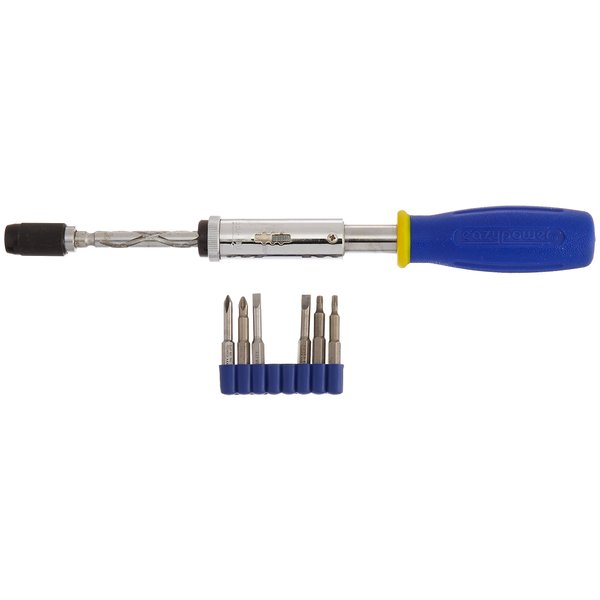 Eazy Power Eazypower 81966 9.5-Inch-12-Inch Push Pull Click Click Screwdriver/Drill Kit 1/4-Inch Hex with One-Inch Insert Bits