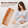 Birthing Comb For Labor Pain, Wooden Natural Labour Comb with Affirmation Essentials Hair Comb with Expectant Mom Must Haves Childbirth for Pregnancy Delivery Women