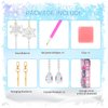6 Pieces Winter Snowflake Painting Kits Double Sided Painting Suncatchers Wind Chimes Hanging Diamond Accessories for Kids DIY Crafts Christmas Home Windows Decoration