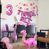 Pink Dinosaur Party Supplies,Baby Grl Pink Dinosaur Three Birthday Dino-Rex Party Decorations ,Dinosaur 3 Years Old Birthday Party Supplies Pink Dinosaur Party Supplies