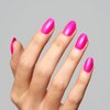 GLAMERMAID Press on Nails Oval,Hot Pink Medium False Nails with Adhesive Tabs,24 Pcs Glossy Oval Short Glue on Nails for Women,Reusable Acrylic Stick on Nails for Gift