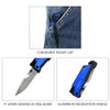ALBATROSS 6-in-1 Modern Damascus Steel Folding Pocket Knives with LED Light,Seatbelt Cutter,Glass Breaker,Magnesium Fire Starter,Bottle Opener;Multi-Function Emergency Tool(Blue)