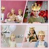 SENONAPO 50 Pcs Foam Crowns Kids Princess Tiaras Crowns Bulk with 2 Styles DIY Diamond Sticker Making Kits for Kids Birthday Party Supplies