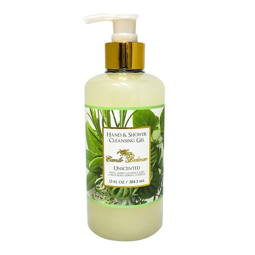 Camille Beckman Hand and Shower Cleansing Gel, Vitamin E Unscented, 13 Ounce