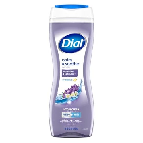 Dial Body Wash Lavender & Jasmine 16 Ounce Calm & Soothe (Pack of 2)