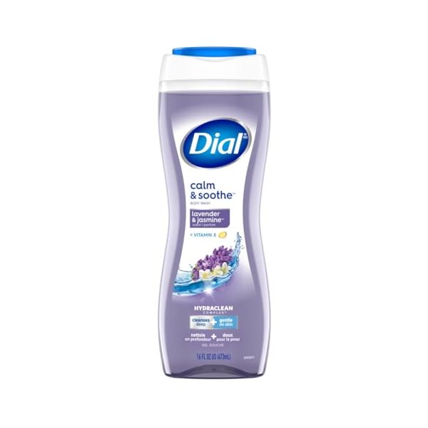 Dial Body Wash Lavender & Jasmine 16 Ounce Calm & Soothe (Pack of 2)