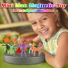 mom&myaboy10PCS Mini Man Magnetic Toy, Translucent Novelty Toys, Rubber Magnet Men Toy Fridge Magnets Humanoid Magnetic Toy Kids Travel Toys Birthday Gifts (Transparency)