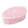 3 Set of Multifunctional Silicone Body Scrubber Loofah Soft and Skin-Friendly-,Easy to Clean,Scalp Massage ，Durable and Hygienic - Suitable for Various People and Pets (1 Count Pink)