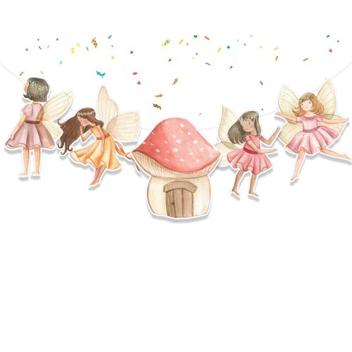 Fairy Birthday Banner Cute Fairies 1st Birthday Party Supplies | Baby Shower| Birthday Decorations for Garden Theme Party