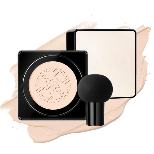 Ursoulney Mushroom Head Air Cushion CC Cream, Long-Lasting Brightening BB Cream Foundation for Face Makeup, Moisturizing Full Coverage Self Adjusting Concealer for Even Skin Tone (Ivory, 1 PCS)